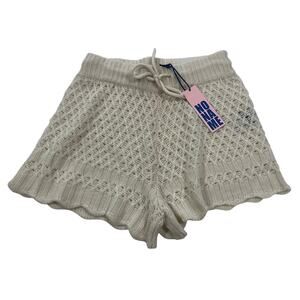 15-87 NO NAME by NAKED CASHMERE NWT $168 100% Knit Cashmere Shorts Medium